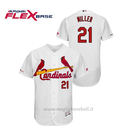 Maglia Baseball Uomo St. Louis Cardinals Andrew Miller 150th Aniversario Patch Flex Base Bianco